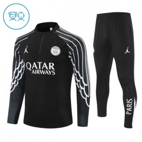 Paris Saint-Germain PSG Børn Trænings Sweatshirt Sort Kvart-Zip 2025-26